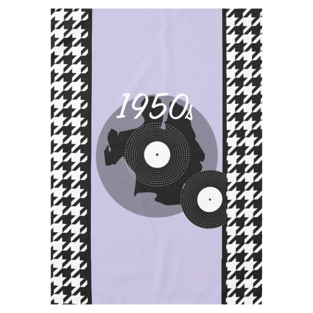 Mantel Púrpura, negra y blanca a cuadros (Anverso)