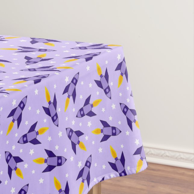 Mantel Púrpura Pestaña De Cohetes Retro (In Situ)