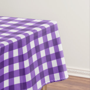 Mantel Púrpura Rustica Gingham Cheques Tablecloth
