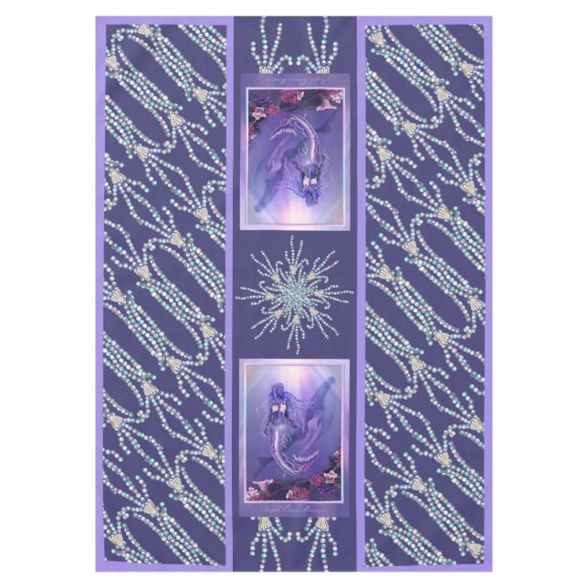 Mantel Púrpura Tablloza de sirena oceánica (Anverso)