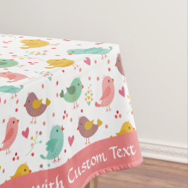 Mantel Púrpura Verde azulada rosa de corazón de pájaro de