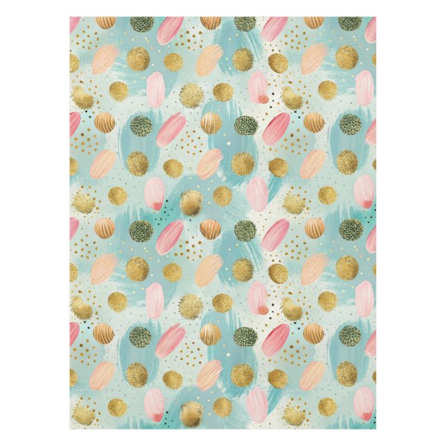 Mantel Purpurina Pastel Confetti Resumen Modelo (2) (Anverso)