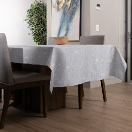 Mantel Purpurina plateado Textura Diamante blanco esparci