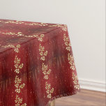 Mantel Purpurina rojo y oro<br><div class="desc">Manteles de purpurina rojo y dorado y festivos para las vacaciones.</div>