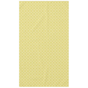Mantel Quatrefoil amarillo y blanco soleado