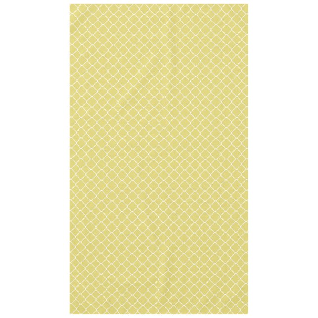 Mantel Quatrefoil amarillo y blanco soleado (Anverso)