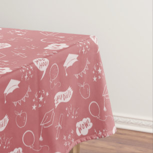 Mantel Quirky Doodle Rubor Pink Graduation Party