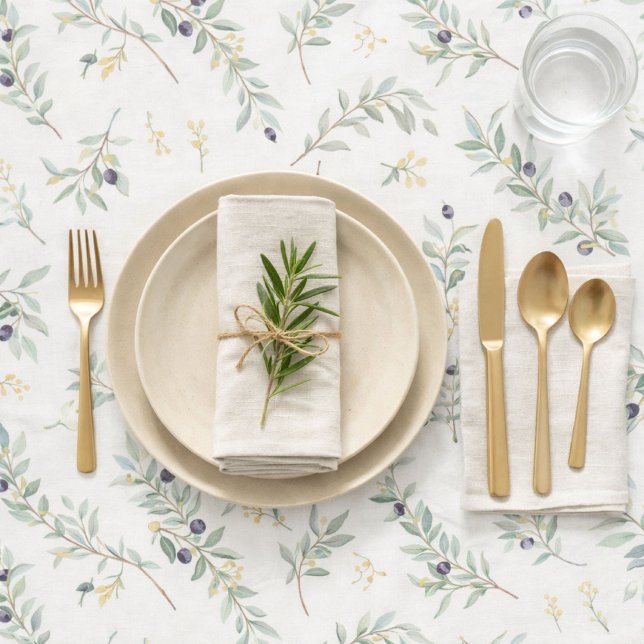 Mantel Rama de olivo rústica verde (Subido por el creador)