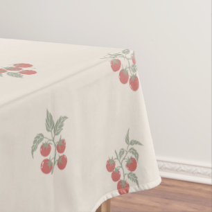 Mantel Rama de Tomate Orgánico Rústico Botánico Rosa Polv
