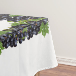 Mantel Ramas de uvas de vino tinto sobre blanco