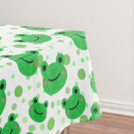 Mantel Rana 1 cumpleaños p`Fiesta Froggy Green Dots