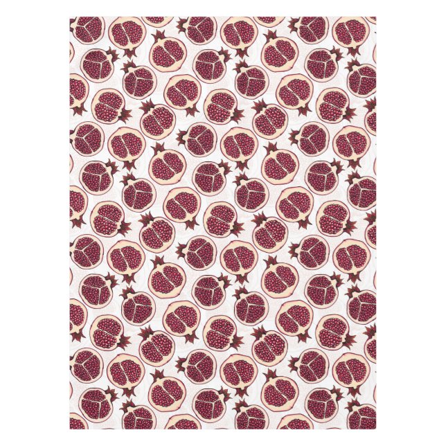 Mantel Rasgos granados en blanco (Anverso)