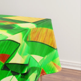 Mantel Rasgos verdes sobre la imagen roja con llovizna