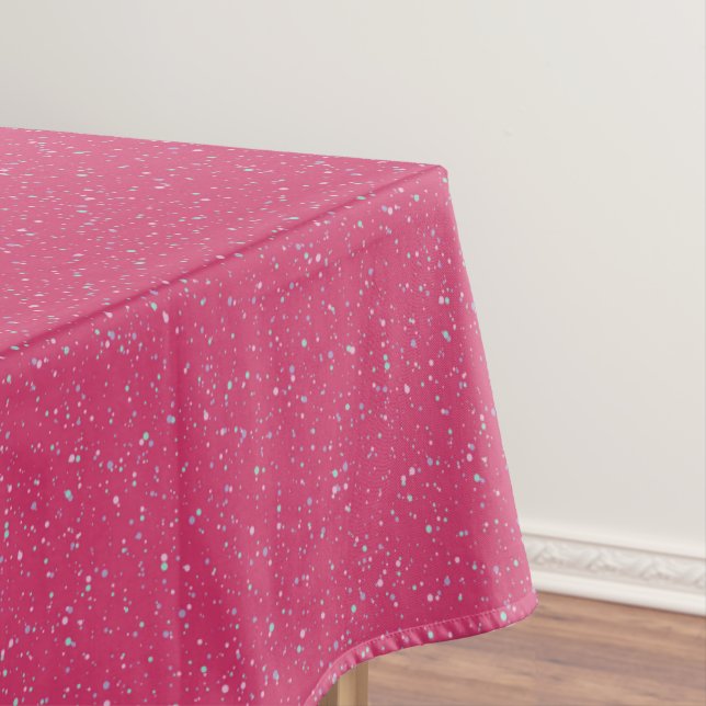 Mantel Raspberry Paint Speckled Pastel Splatter Paint Pai (In Situ)