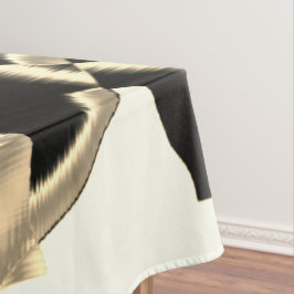 Mantel Raspones negros y beige, cintas destruidas en blan