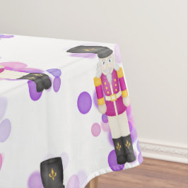 Mantel Rastreador de Navidades morado y rosado tradiciona