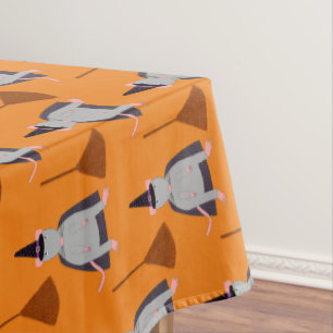 Mantel Rata de Brujas de Halloween y estampado de baño