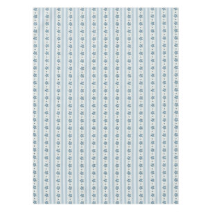 Mantel Rayas Azules Claras y Flores