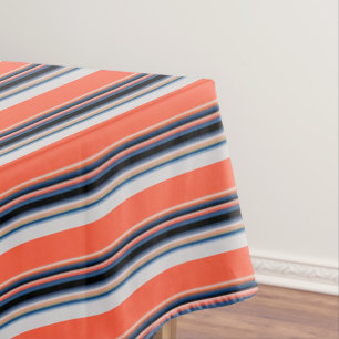 Mantel Rayas azules de naranja suave