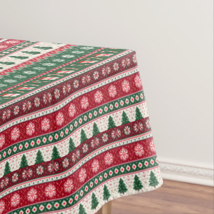 Mantel Rayas Clásicas de Jersey Feo de Navidad