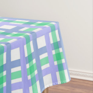 Mantel Rayas Clásicas Verde Azul Blanco