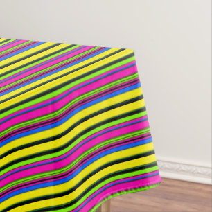 Mantel Rayas coloreadas de color amarillo liso