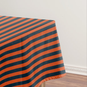 Mantel Rayas de azul marino y naranja
