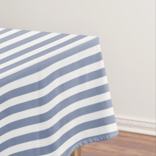 Mantel Rayas de caramelo azul gris y blanco