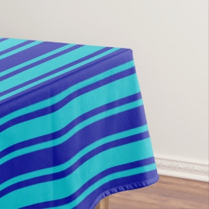 Mantel Rayas de caramelo azul turquesa