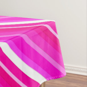 Mantel Rayas de caramelo en capas - rosa y fucsia