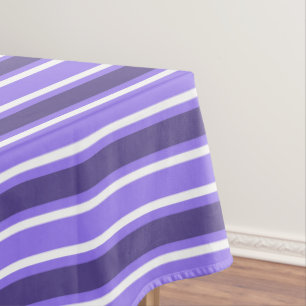 Mantel Rayas de caramelo morado y blanco