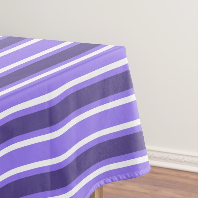 Mantel Rayas de caramelo morado y blanco (In Situ)