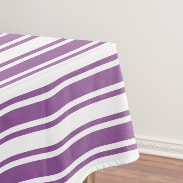 Mantel Rayas de caramelo morado y blanco (In Situ)