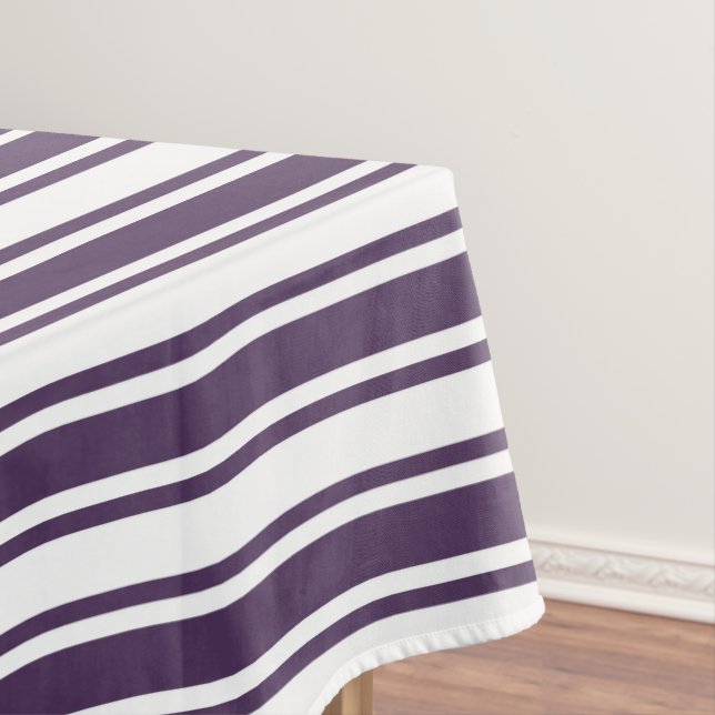 Mantel Rayas de caramelo morado y blanco oscuro (In Situ)