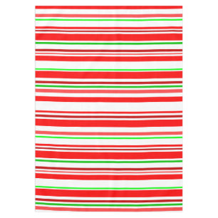 Mantel Rayas de Caramelo Rojo Blanco Verde Alegre Brillan