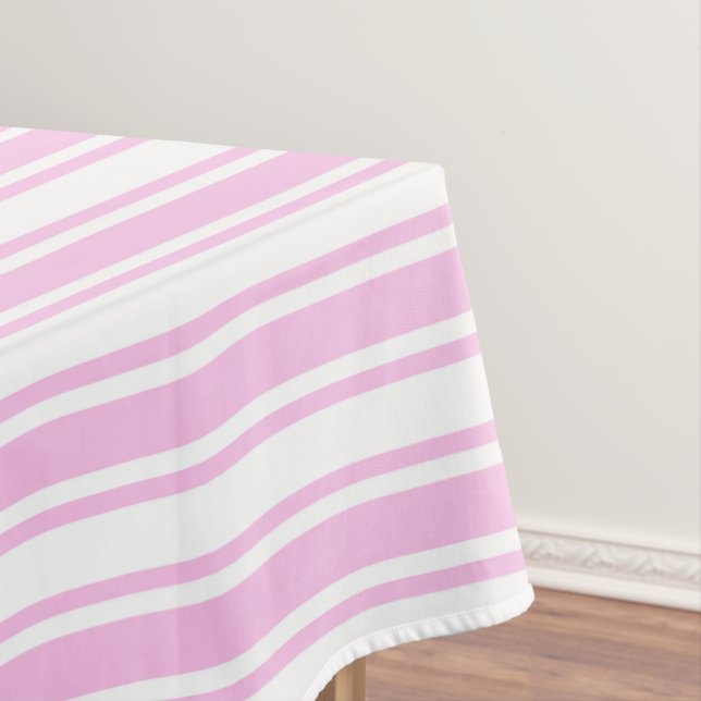 Mantel Rayas de caramelo rosa claro y blanco (In Situ)