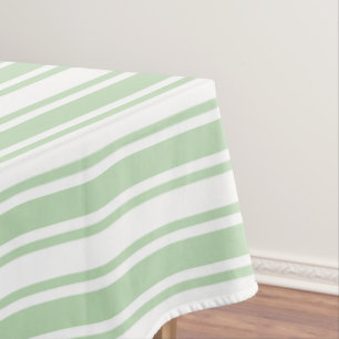 Mantel Rayas de caramelo verde claro y blanco