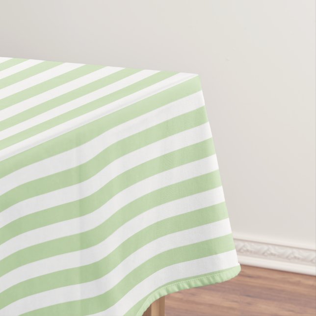 Mantel Rayas de caramelo verde claro y blanco (In Situ)
