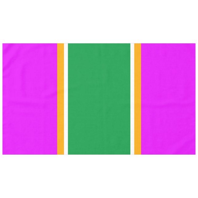 Mantel Rayas de Carreras blanca rosada rosa verde brillan (Frente (Horizontal))