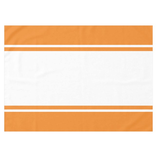 Mantel Rayas de Carreras de verano brillante Naranja blan (Frente (Horizontal))