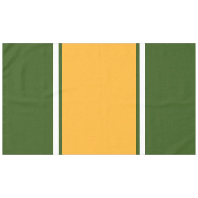 Mantel Rayas de Carreras verde del bosque blanco amarillo (Frente (Horizontal))