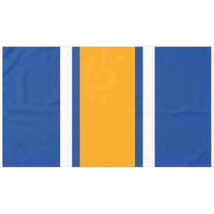 Mantel Rayas de Carreras vertical azul amarillento blanco