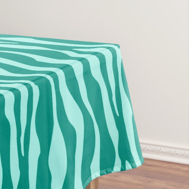 Mantel Rayas de cebra - Turquesa y Aqua (In Situ)