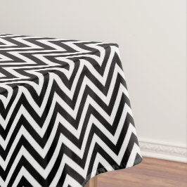 Mantel Rayas de Chevron Vintage en Blanco y Negro Nuevas