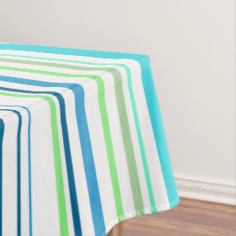 Mantel Rayas de color Aqua Blue Green Beach