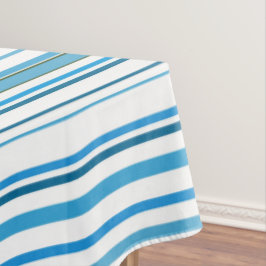 Mantel Rayas de color azul y blanco en la playa