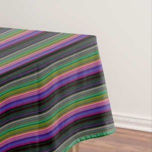 Mantel Rayas de color retro y delgadas