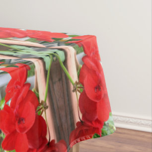 Mantel Rayas de Geranio Rojo