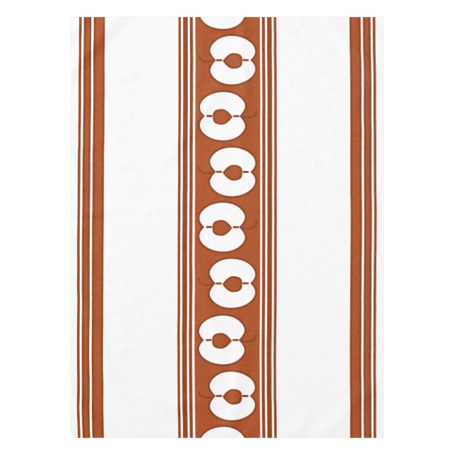 Mantel Rayas de Jacquard de Lujo de Melocotón (Anverso)