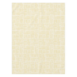 Mantel Rayas de rodillo de tinta amarilla sobre blanco